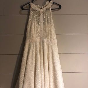 Gorgeous Cream Lace Midi Dress